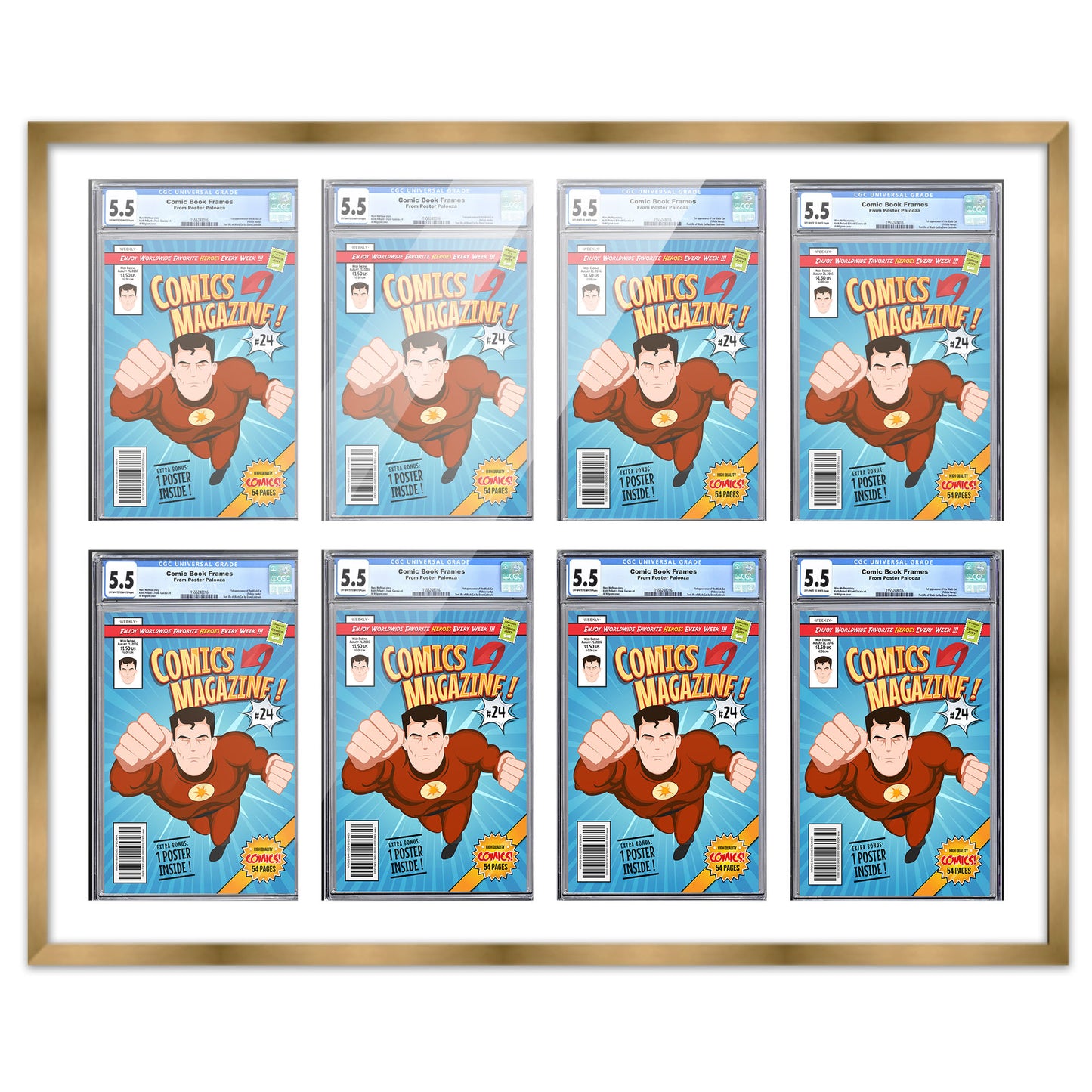Comic Book Frame for 8 Comic Books