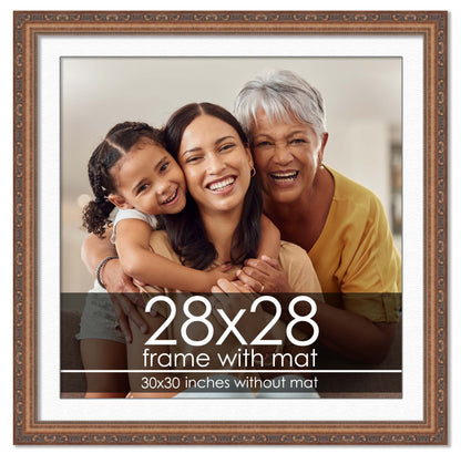 Antique Gold Frame with White Mat