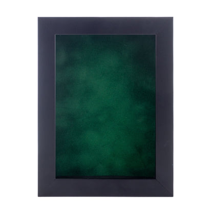 Black Shadow Box Frame With Forest Green Acid-Free Suede Backing