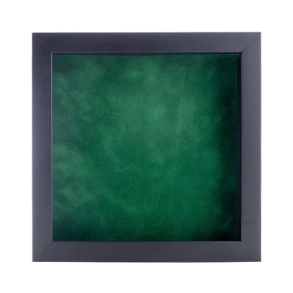 Black Shadow Box Frame With Forest Green Acid-Free Suede Backing