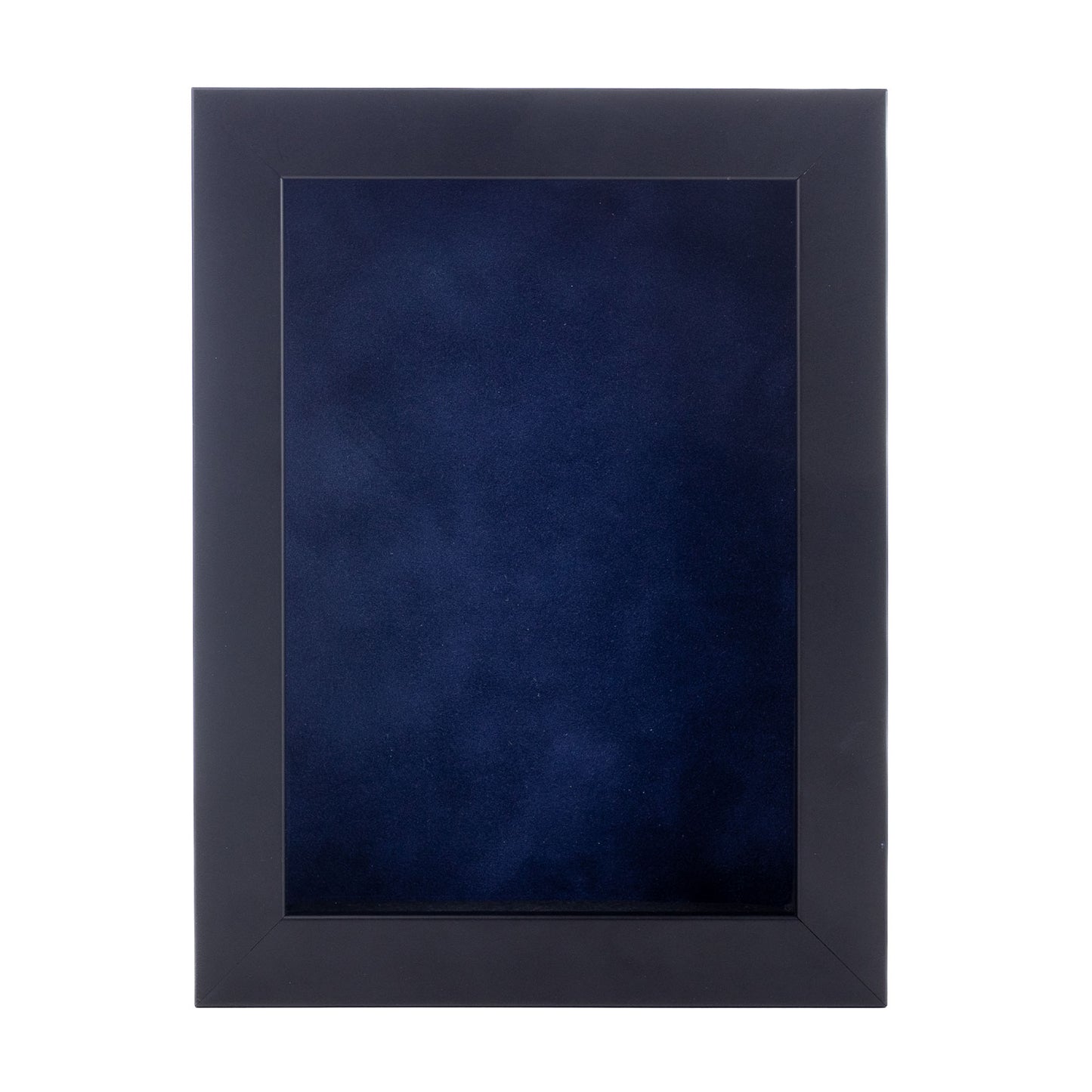 Black Shadow Box Frame With Navy Blue Acid-Free Suede Backing