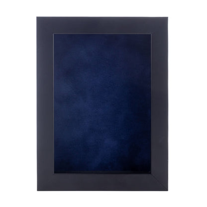 Black Shadow Box Frame With Navy Blue Acid-Free Suede Backing