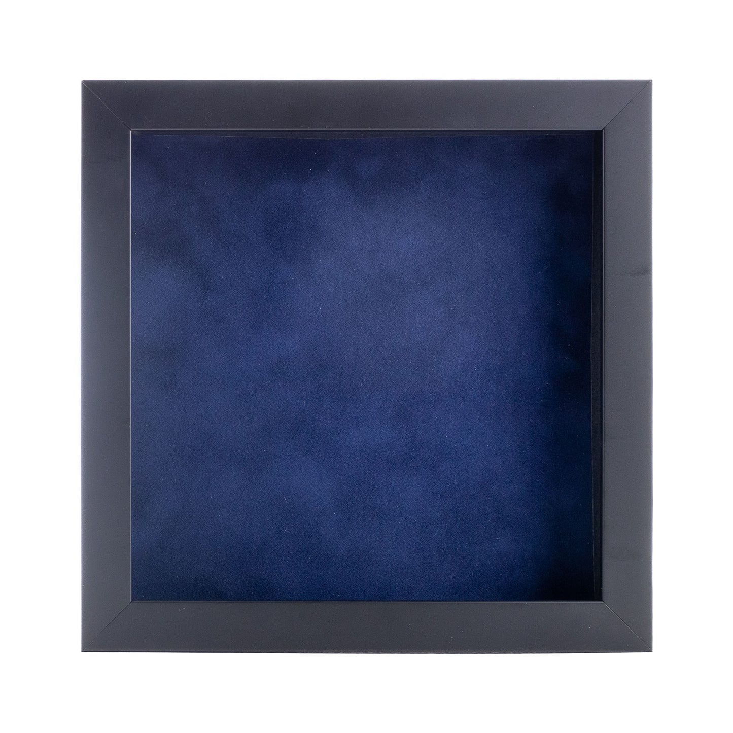Black Shadow Box Frame With Navy Blue Acid-Free Suede Backing