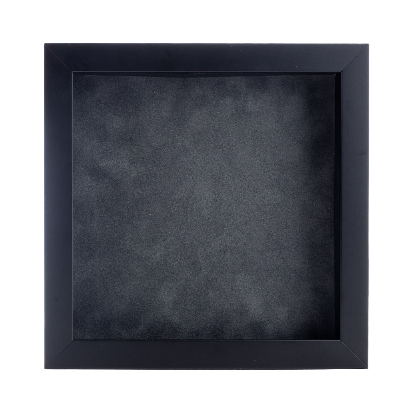 Black Shadow Box Frame With Dark Grey Acid-Free Suede Backing
