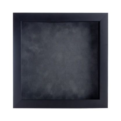 Black Shadow Box Frame With Dark Grey Acid-Free Suede Backing