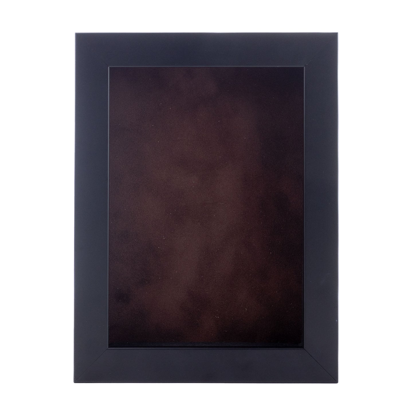 Black Shadow Box Frame With Brown Acid-Free Suede Backing