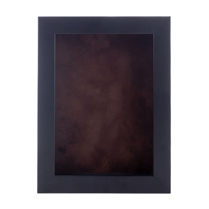 Black Shadow Box Frame With Brown Acid-Free Suede Backing