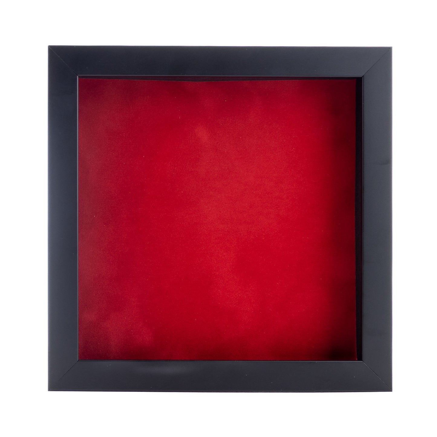 Black Shadow Box Frame With Red Acid-Free Suede Backing