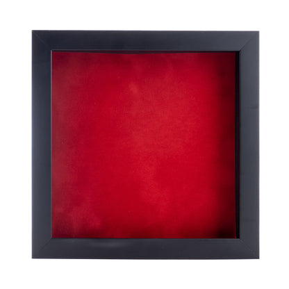 Black Shadow Box Frame With Red Acid-Free Suede Backing