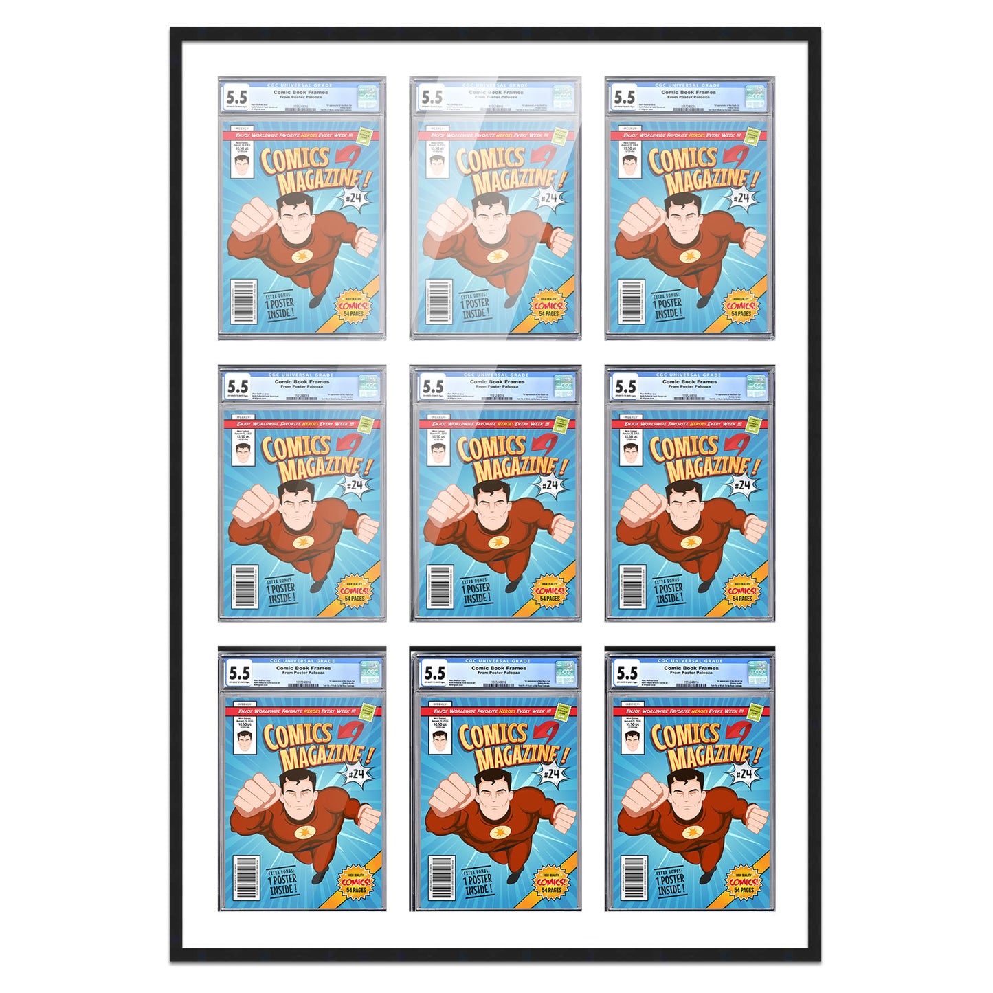 Comic Book Frame for 9 Comic Books