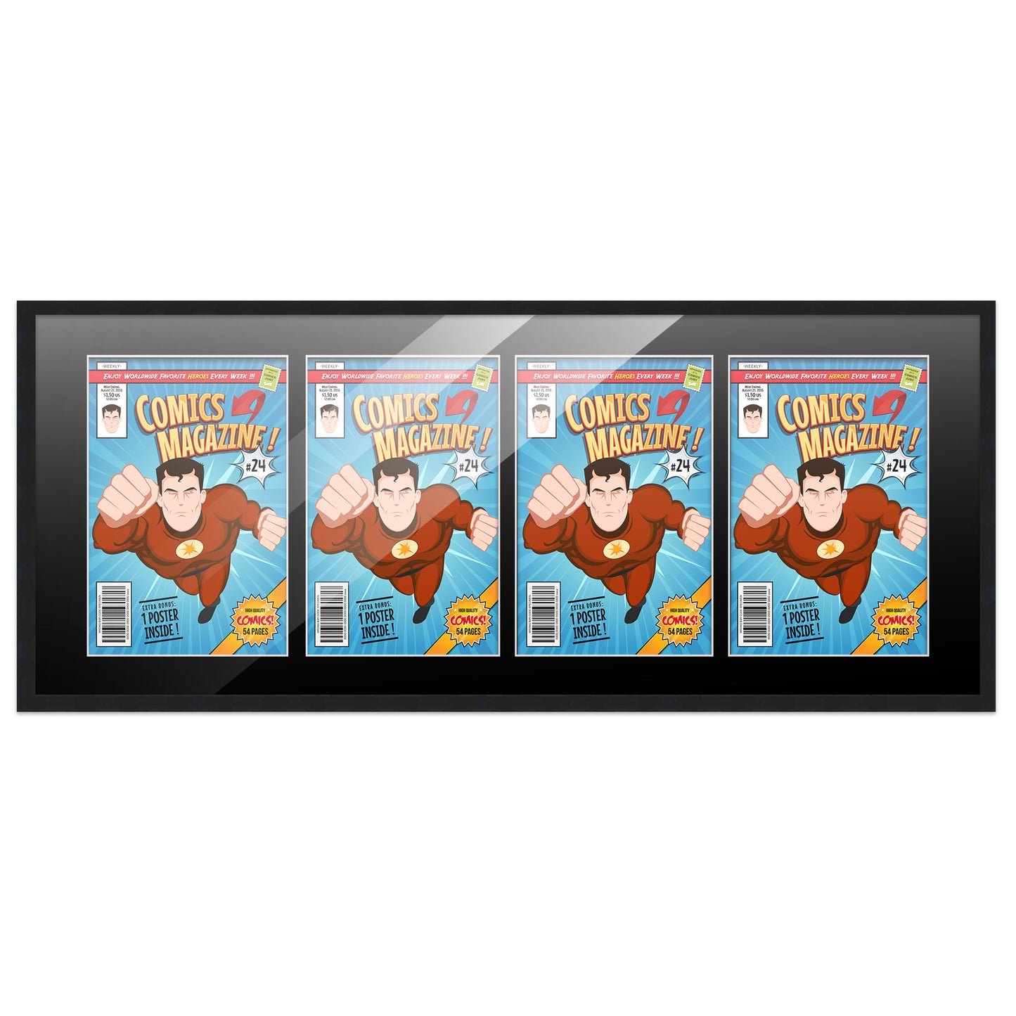 Comic Book Frame for 4 Comic Books