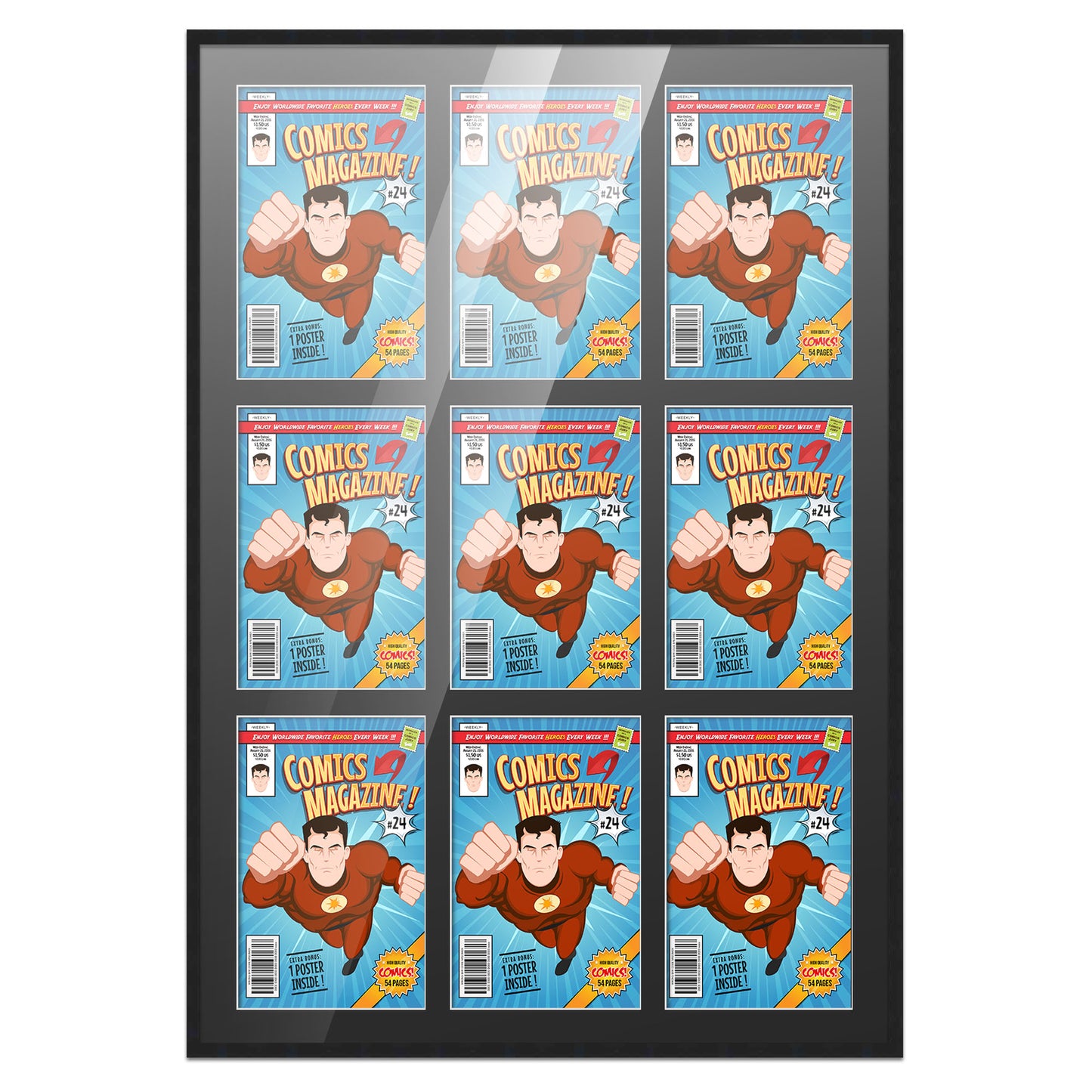 Comic Book Frame for 9 Comic Books