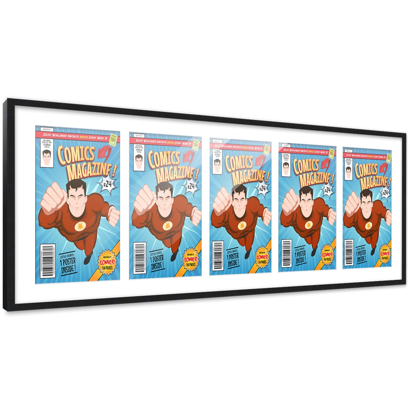 Comic Book Frame for 5 Comic Books