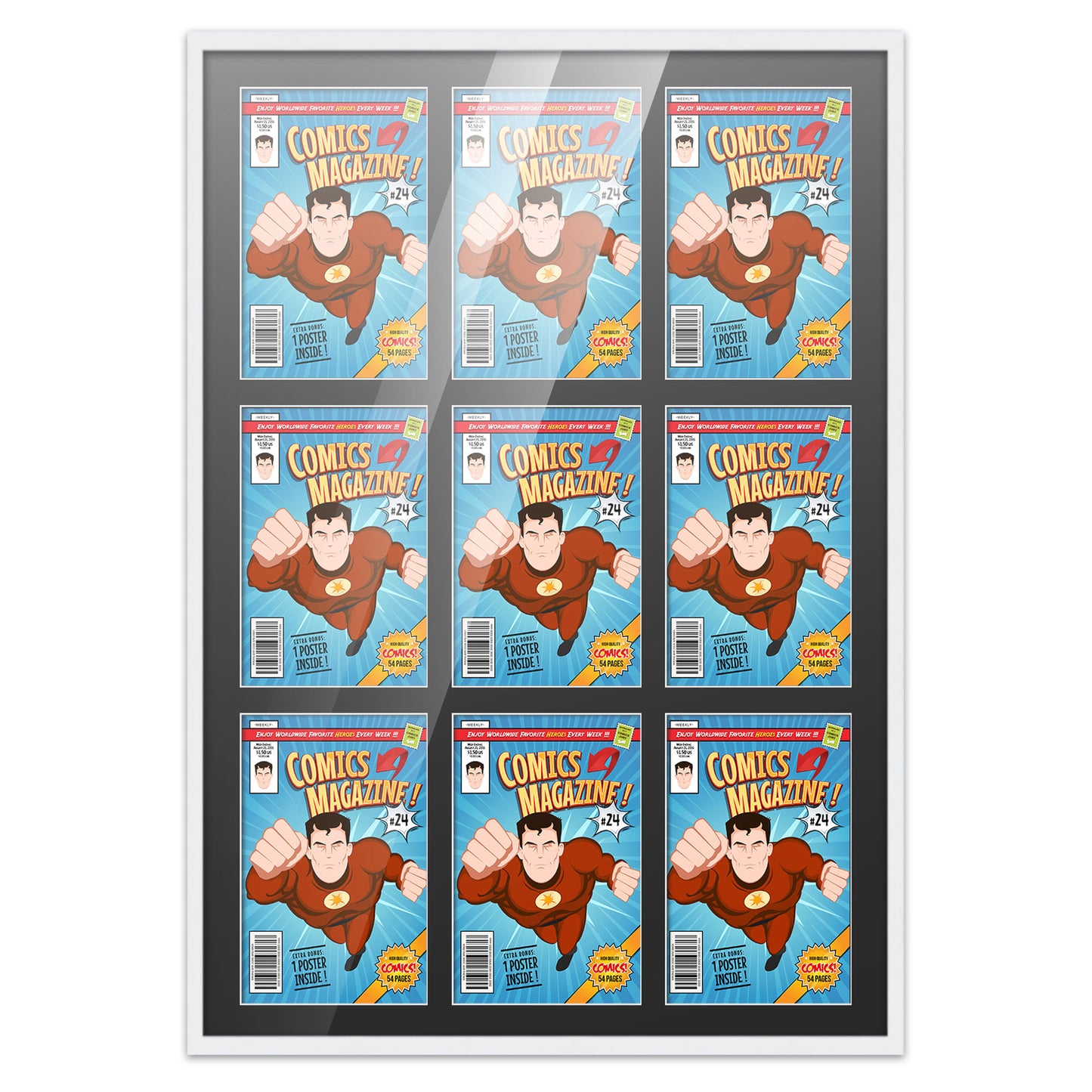 Comic Book Frame for 9 Comic Books
