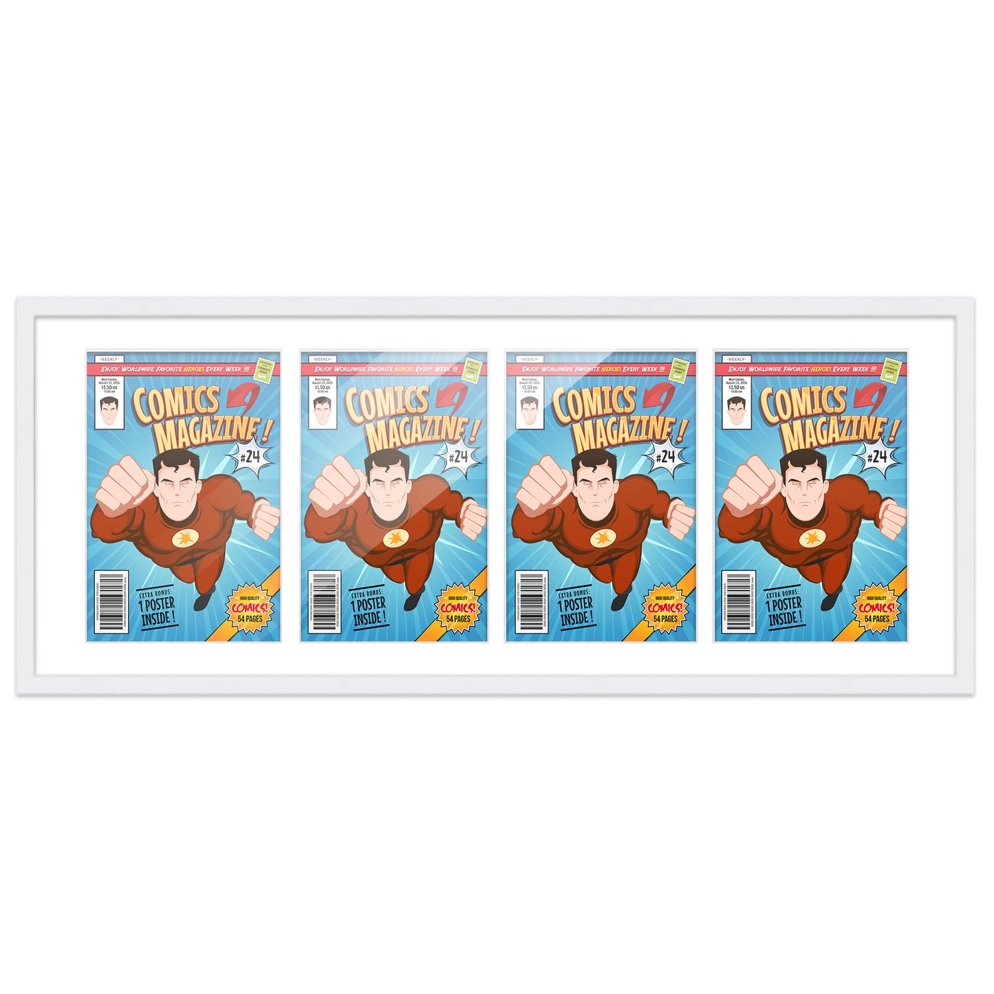 Comic Book Frame for 4 Comic Books
