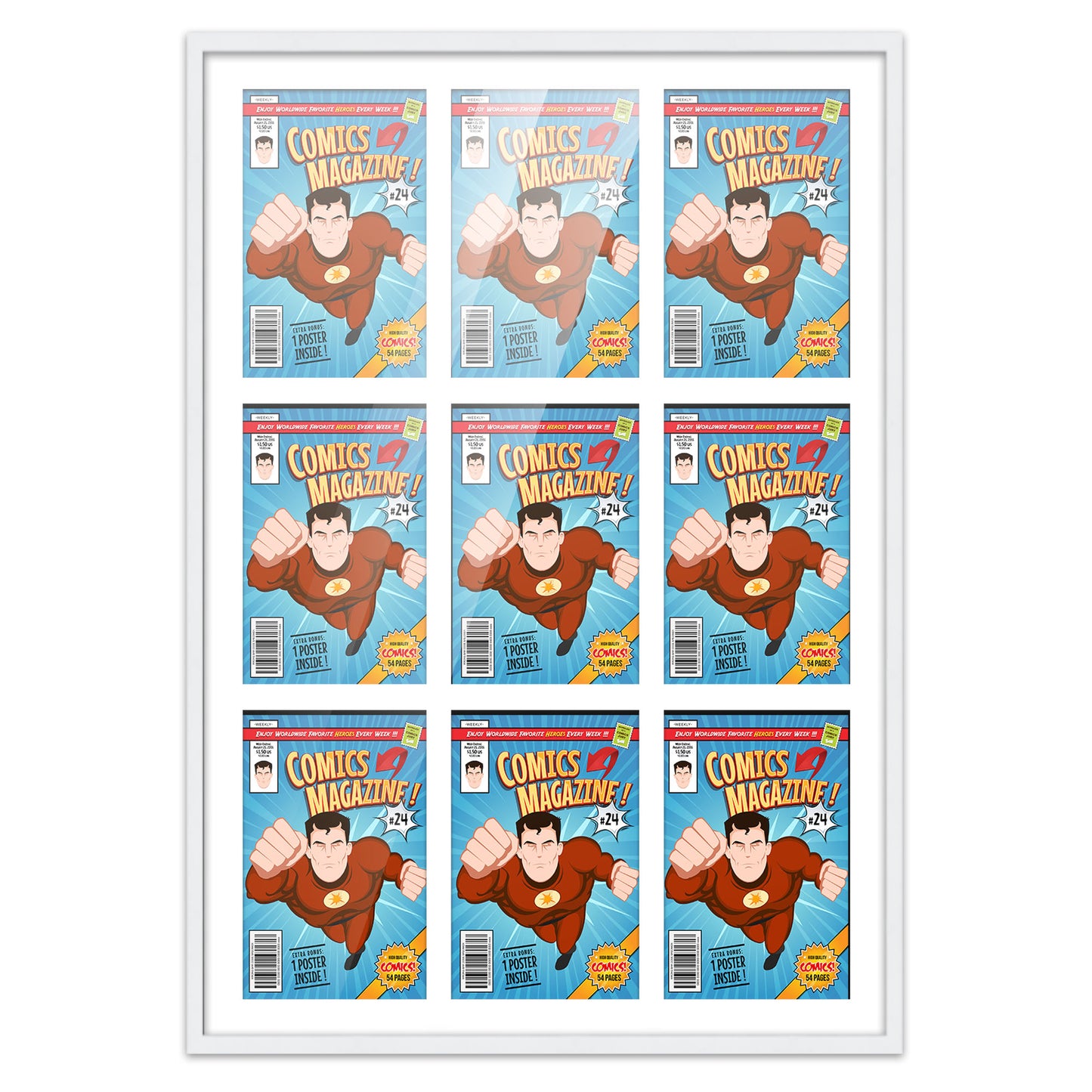 Comic Book Frame for 9 Comic Books
