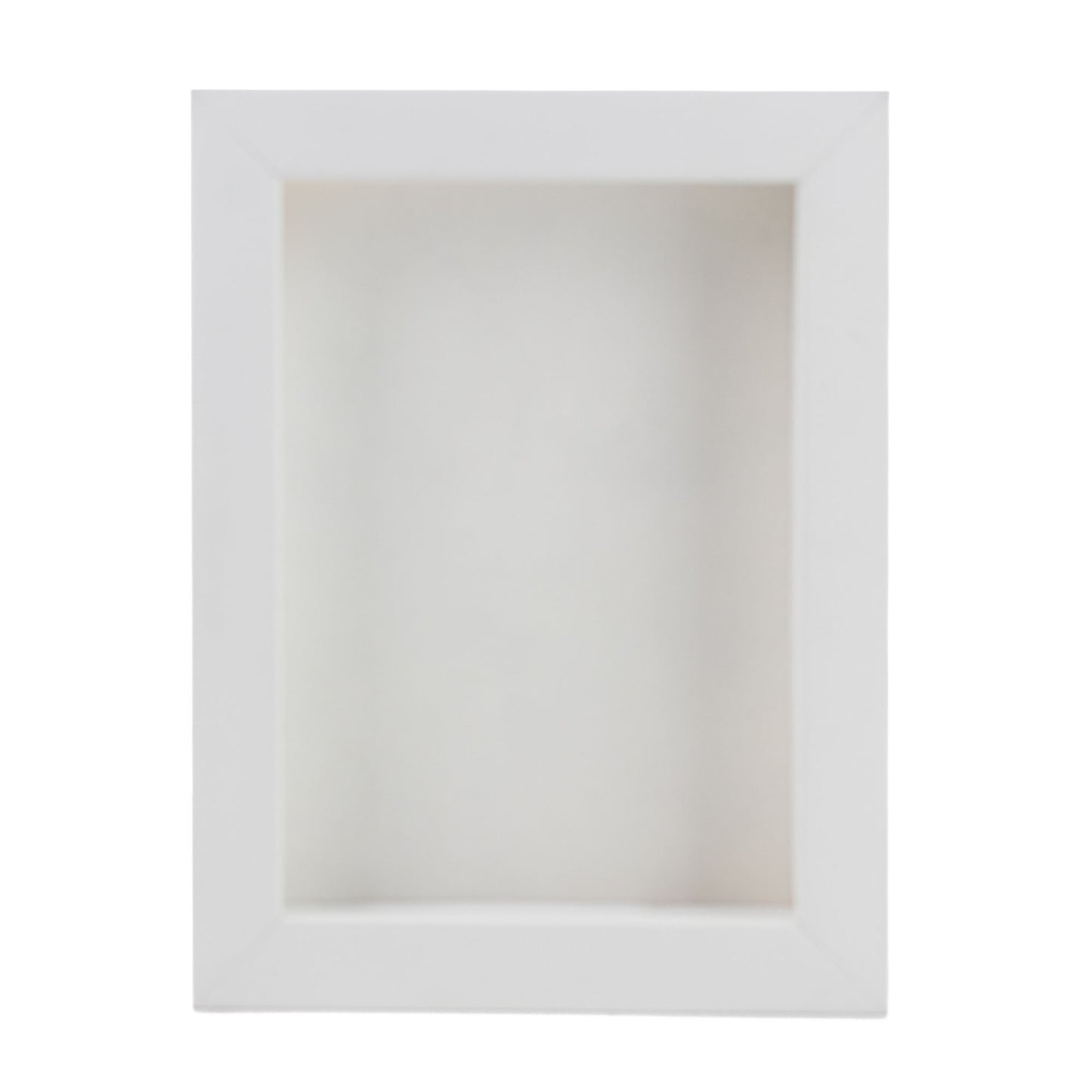 White Shadow Box Frame With White Acid-Free Suede Backing