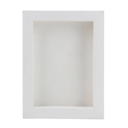 White Shadow Box Frame With White Acid-Free Suede Backing
