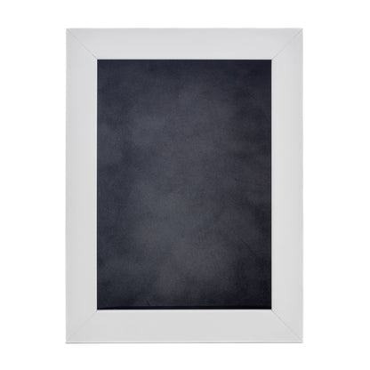 White Shadow Box Frame With Dark Grey Acid-Free Suede Backing