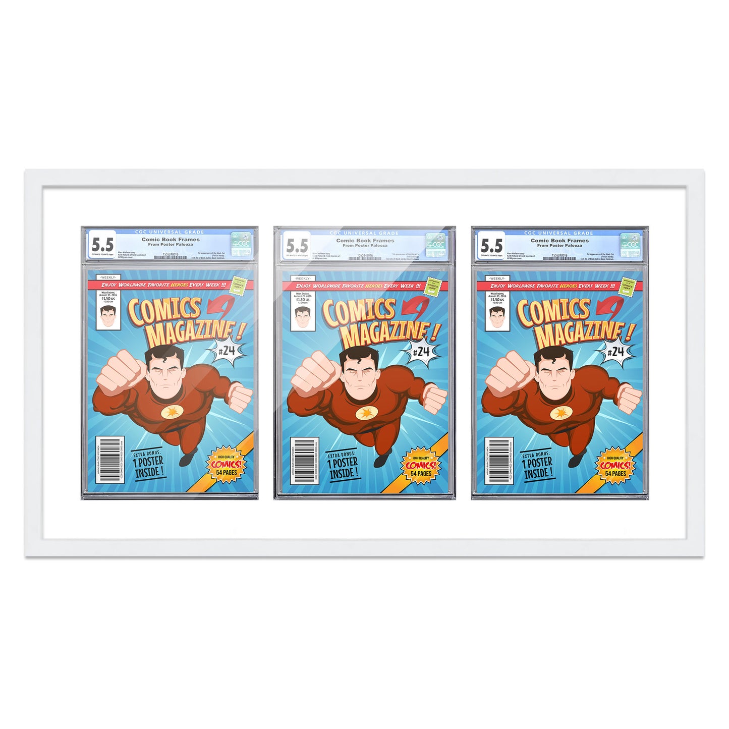 Comic Book Frame for 3 Comic Books