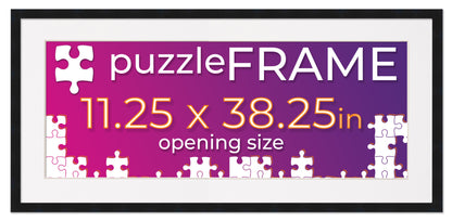 Black Frame With White Mat for Jigsaw Puzzles