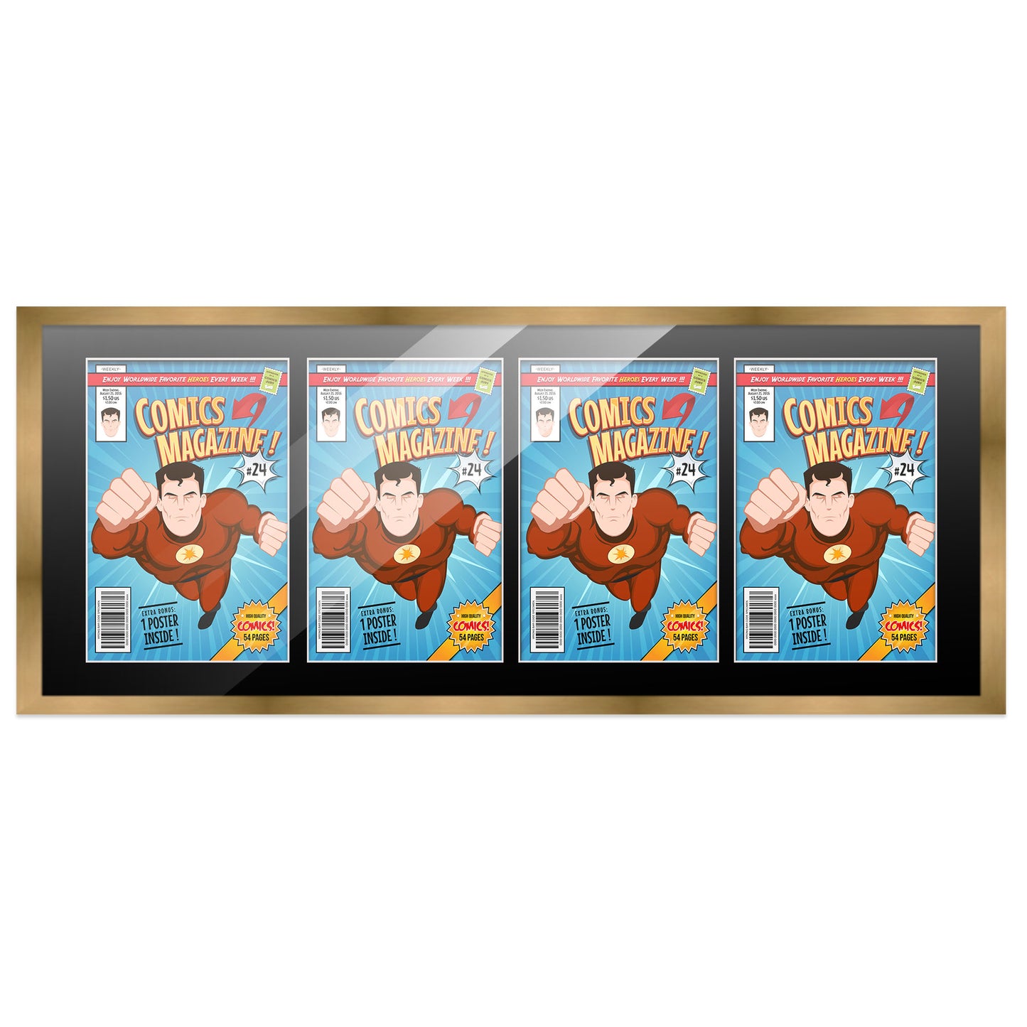 Comic Book Frame for 4 Comic Books