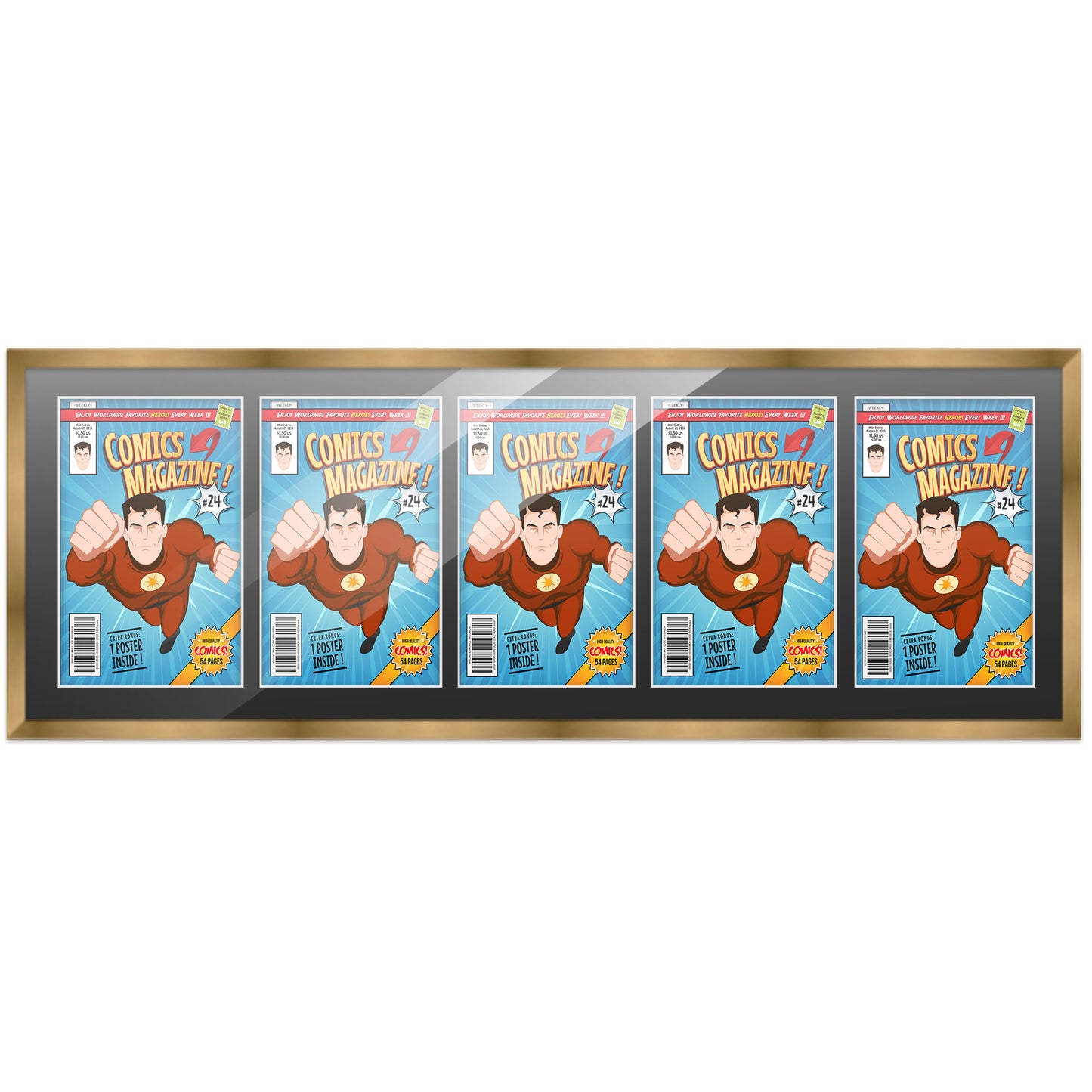Comic Book Frame for 5 Comic Books