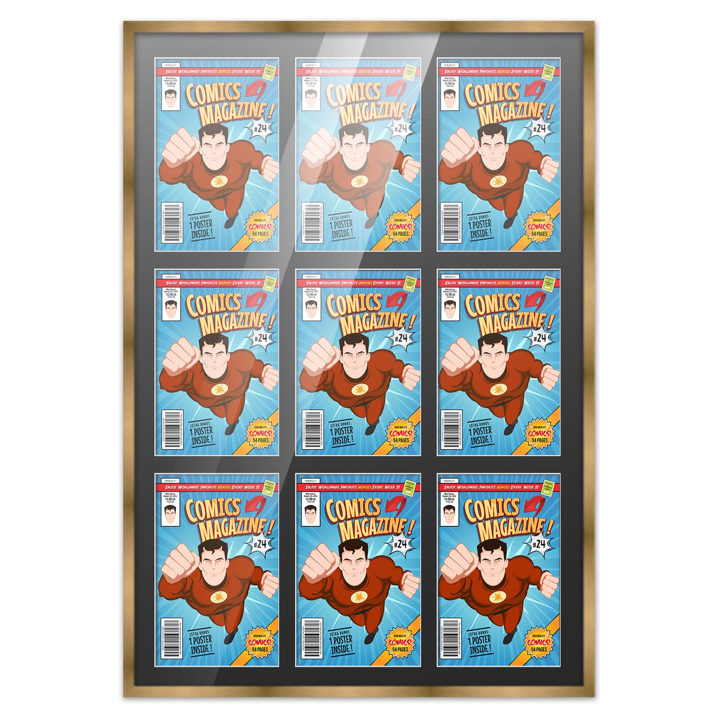 Comic Book Frame for 9 Comic Books