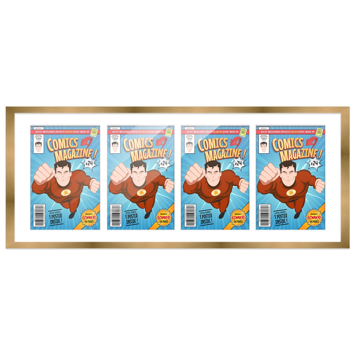 Comic Book Frame for 4 Comic Books