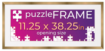 Bronze Frame With White Mat for Jigsaw Puzzles