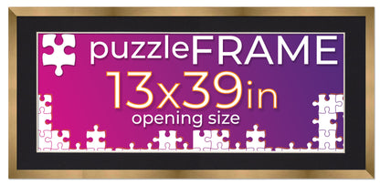 Bronze Frame With Black Mat for Jigsaw Puzzles