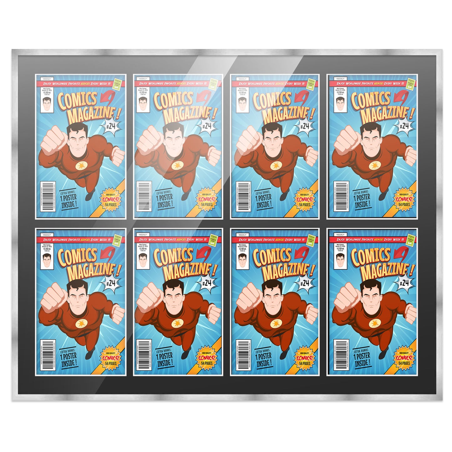Comic Book Frame for 8 Comic Books