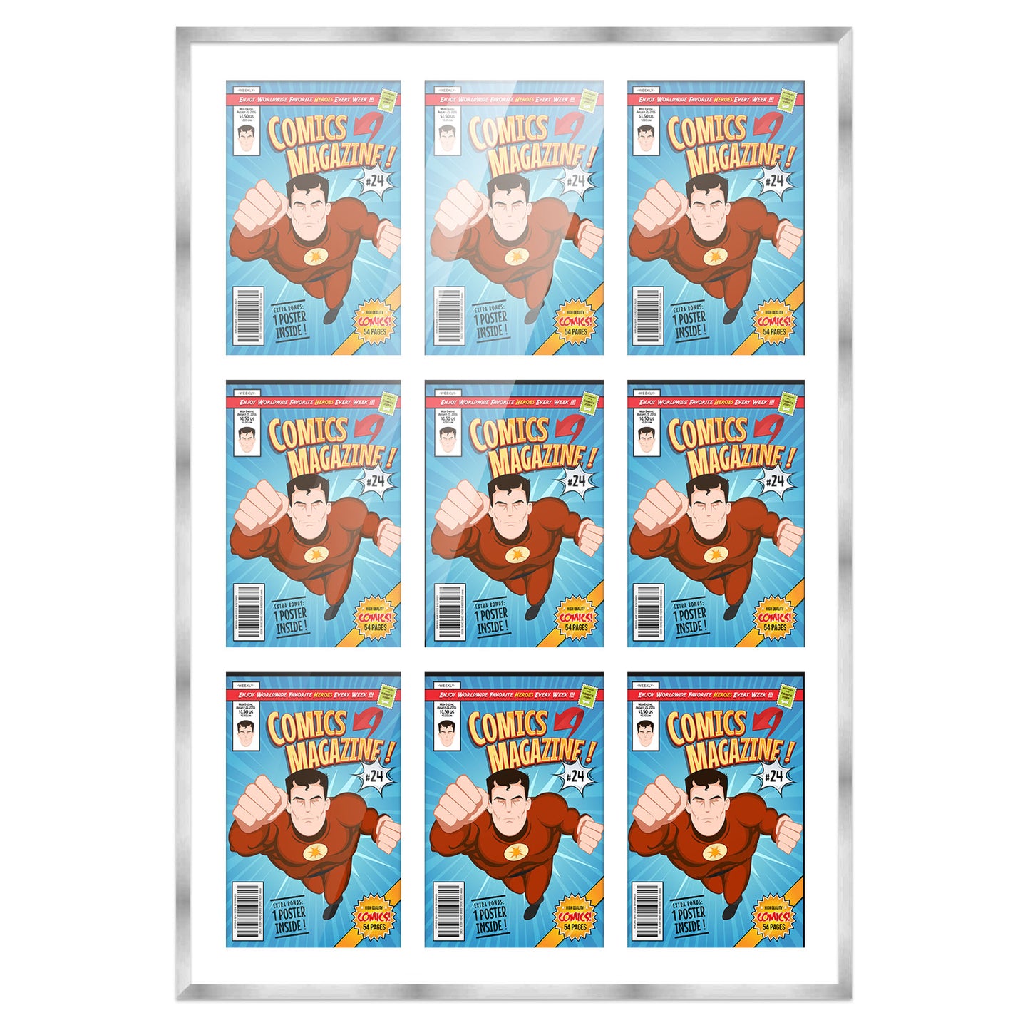 Comic Book Frame for 9 Comic Books