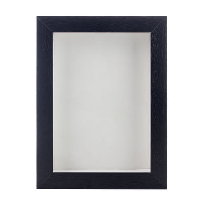 Textured Black Shadow Box Frame With White Acid-Free Suede Backing