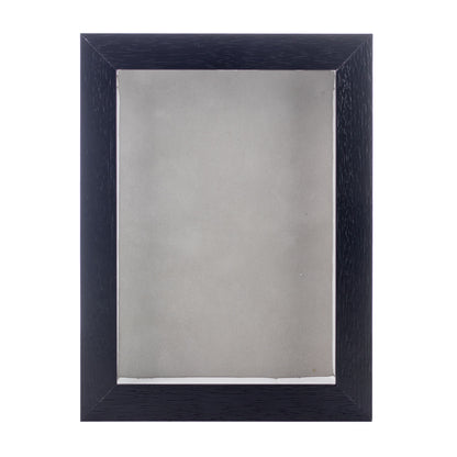 Textured Black Shadow Box Frame With Light Grey Acid-Free Suede Backing