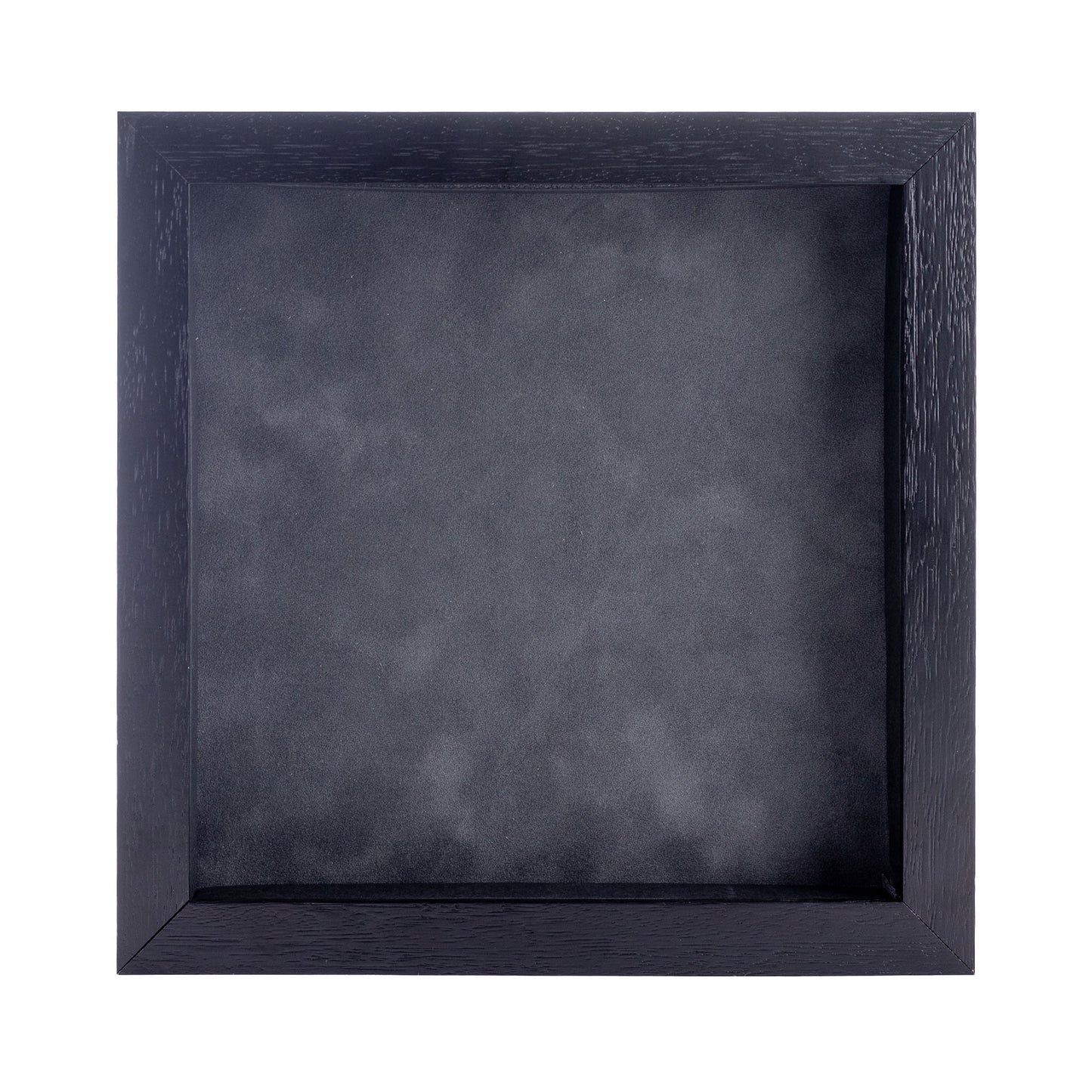 Textured Black Shadow Box Frame With Dark Grey Acid-Free Suede Backing