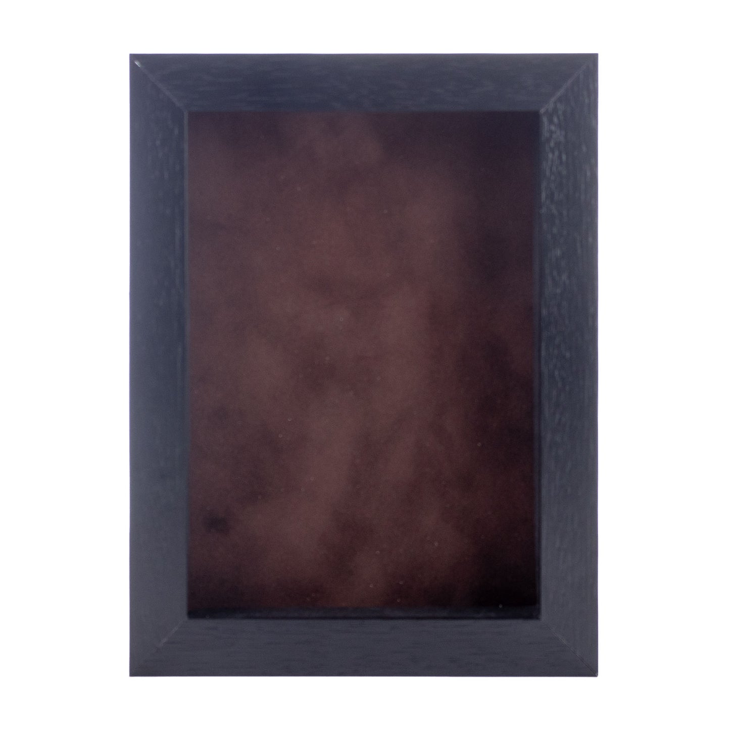 Textured Black Shadow Box Frame With Brown Acid-Free Suede Backing