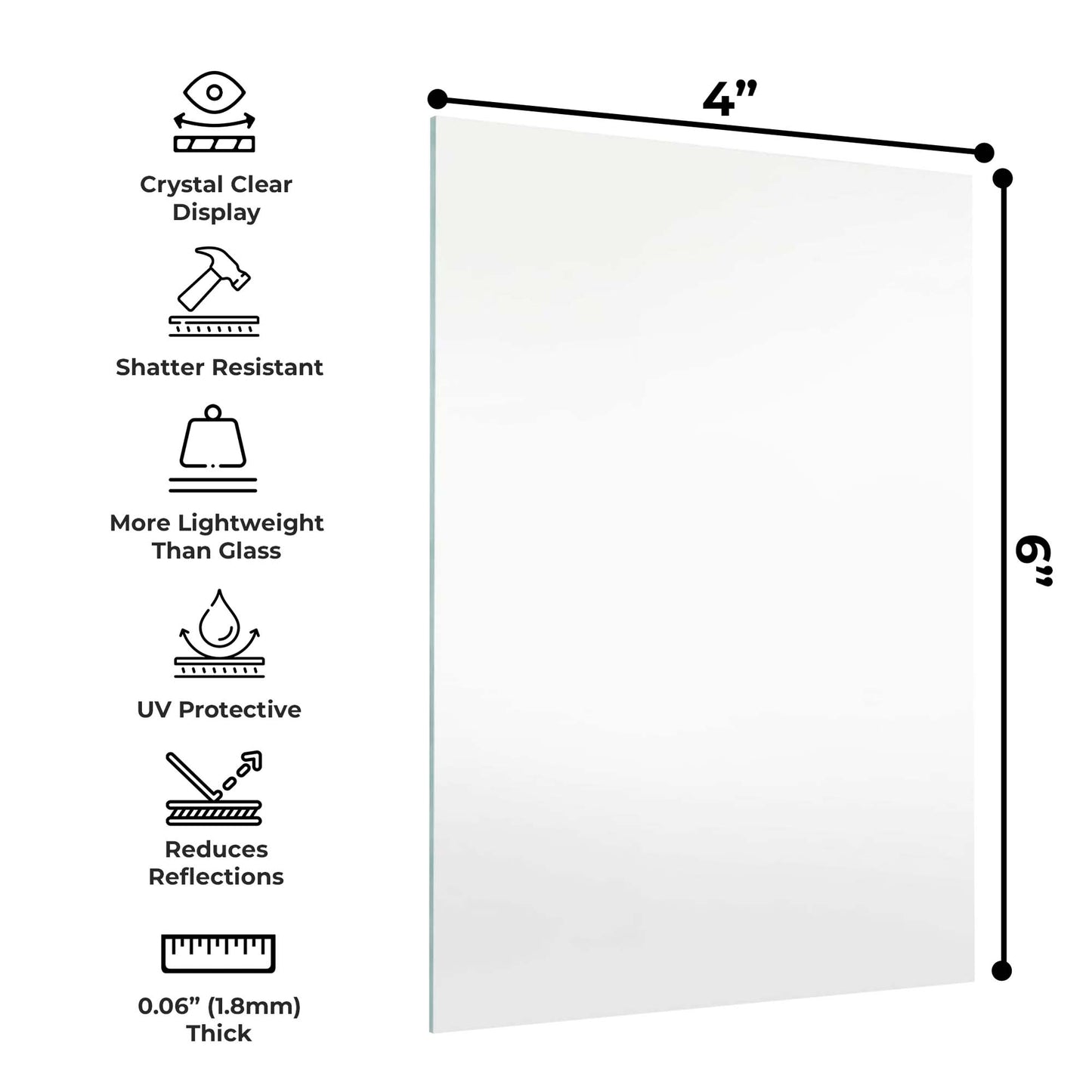 Non-Glare Frame-Grade Acrylic Replacement